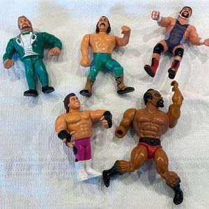 1980s 1990s WCW WWF Action Figures and He-Man Figure